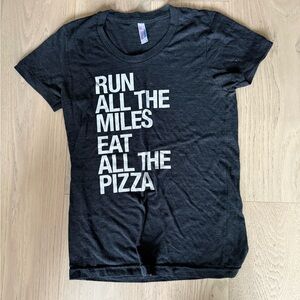 Black Graphic T-Shirt with Bold Text